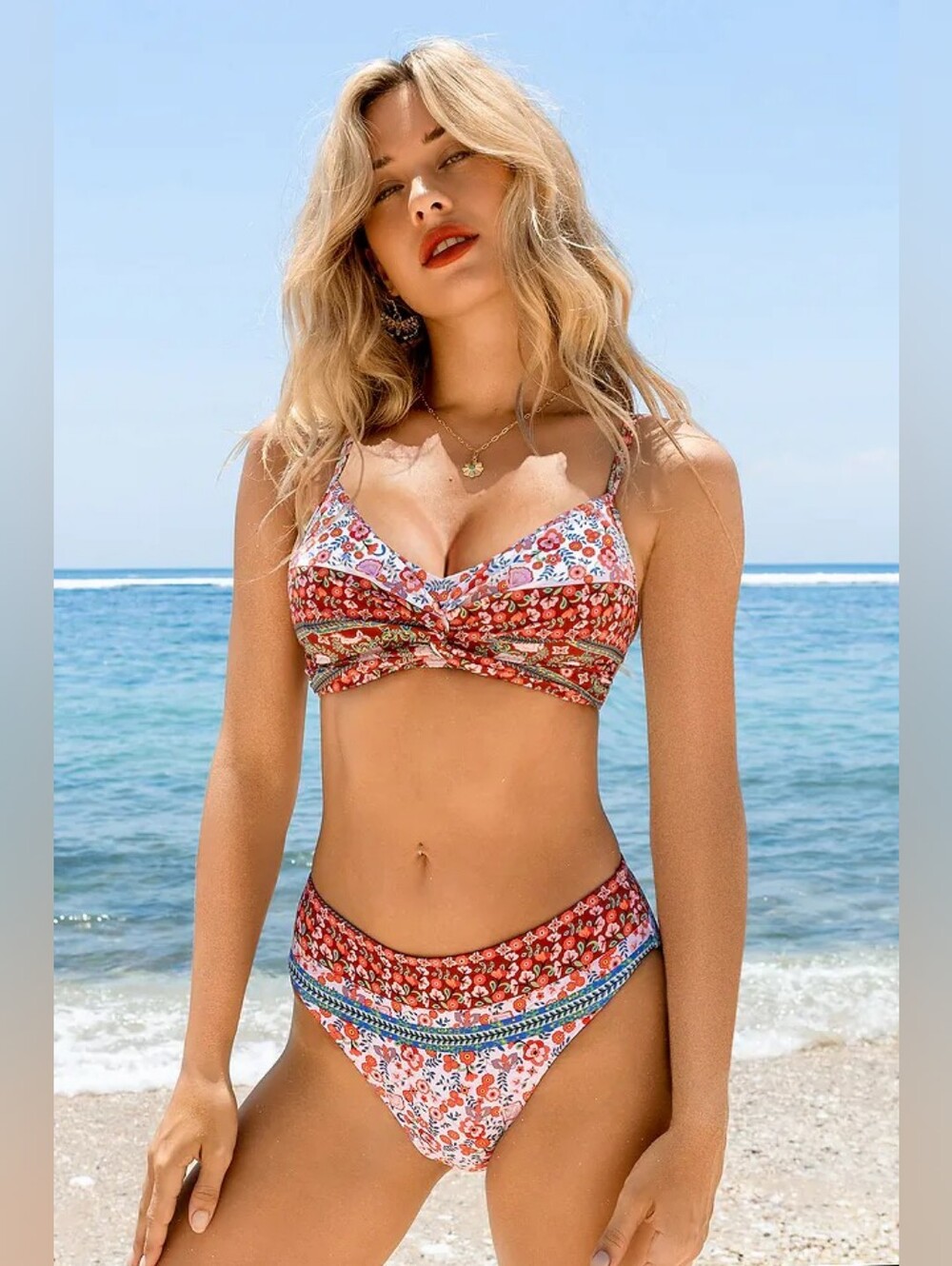 Floral Print Back Hook Top & Standard Rise Hipster Bikini Set 💥 BRAND NEW 💥